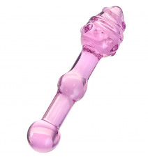 Стеклянная анальная втулка Sexus Glass (16 см , розовый)