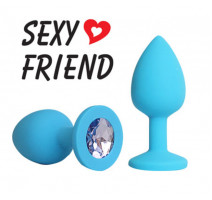 Небольшая  силиконовая втулка с  кристаллом Sexy Friend (7 см)