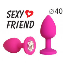 Силиконовая втулка с  кристаллом Sexy Friend (9,5 см)