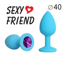 Силиконовая втулка с  кристаллом Sexy Friend (9,5 см)