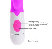 Силиконовый вибратор клиторально-вагинальный Womanizer Silicone Vibrator Plus, 10 режимов (фиолетовый)
