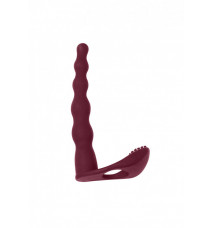 Вибронасадка для двойного проникновения Pure Passion Farnell Wine Red