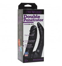 Черная насадка для страпон-трусиков Double Penetrator