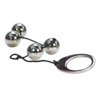 Маленькие металлические анальные шарики HEAVY METAL ANAL BEADS, (серебряный)