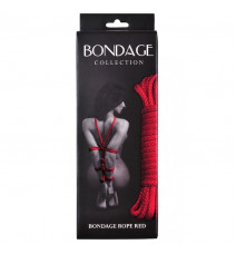 Красная веревка для связывания Bondage Rope Black (9 м , красный)