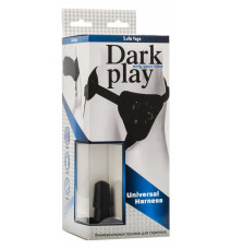 Трусы для страпона Dark Play со шнуровкой (черный)