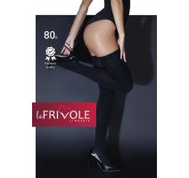 Плотные черные чулки Le Frivole SM (2/3)