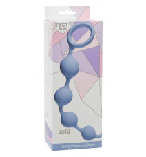Длинная анальная цепочка Long Pleasure Chain (31,5 см , нежно-голубой)