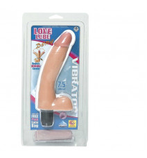 Вибратор водонепроницаемый гнущийся Love Lube (18,5 см , телесный)