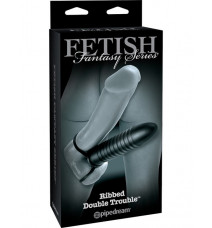 Страпон двойное проникновение Ribbed Double Trouble