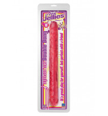 Фаллоимитатор двухголовый 18 розовый Crystal Jellies 12 Jr. Double Dong