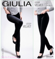 Леггинсы черные Giulia LEGGY VELVET 03 , XS (40-42)