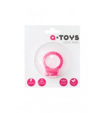 Эрекционное кольцо с вибрацией A-Toys (розовый)