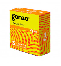Презервативы GANZO NEW JUICE No3 Ароматизированные, 3 шт.