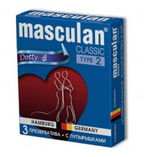 Презервативы Masculan тип 2 (с пупырышками , 3 шт)
