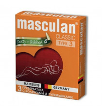 Презервативы Masculan тип 3 (с колечками и пупырышками , 3 шт )