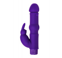 Вибратор с клиторальным стимулятором в виде кролика A-Toys