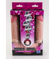 Длинный двойной фаллос для лесбиянок Double Dong , вторая кожа (45 см , телесный )