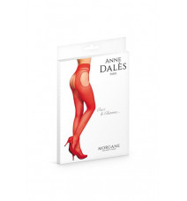 Колготки открытые сетка tights garter-belt morgane T1 (rouge/красные)