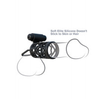 Эрекционное кольцо-насадка с клиторальным вибро-стимулятором Thick Dick Silicone Vibrating Cage