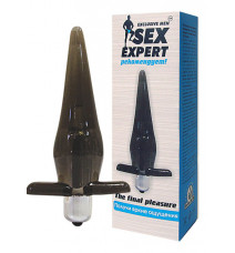 Вибро-втулка с узким кончиком Sex Expert, (12 см, дымчатый)
