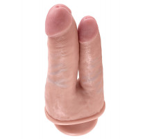 Гибкий фаллос для двойного проникновения на присоске Double Penetrator