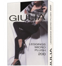 Леггинсы черные женские Giulia MICRO PLUSH 200 , 3/4 ML