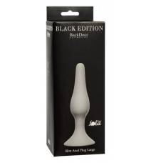 Узкая анальная пробочка на присоске Slim Anal Plug Large (12,5 см , серый )