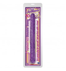 Двусторонний дилдо фиолетовый Crystal Jellies 18 Double Dong - Purple