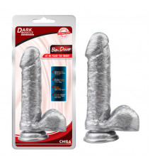 Фаллоимитатор на присоске серого цвета Ben Dover Silver
